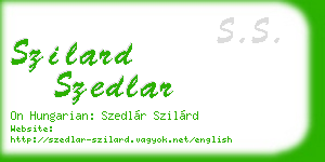 szilard szedlar business card