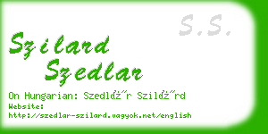 szilard szedlar business card